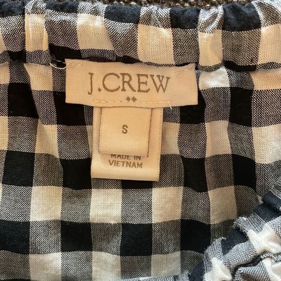 J.Crew Factory checkered Top cap sleeve size Small - Picture 3 of 7